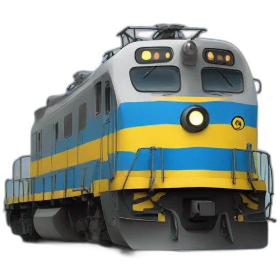 train-ukrainian-colors emoji