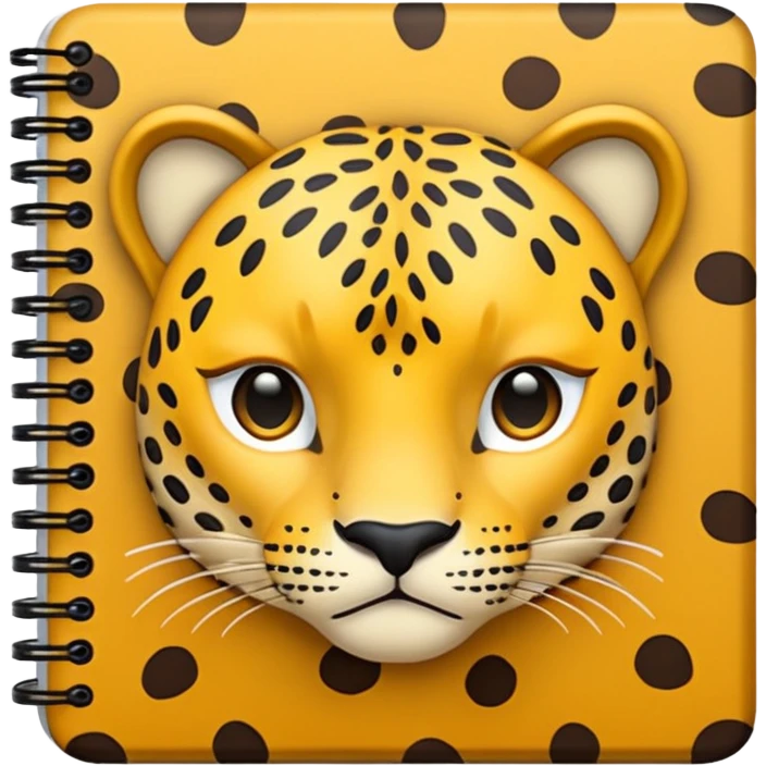 leopard patterned notebook emoji