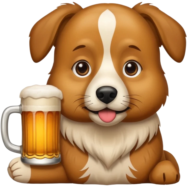 Ein Hund der talahon ist und Bier trinkt emoji