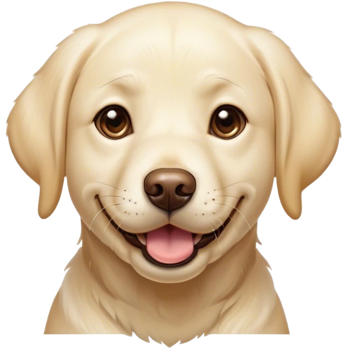 Cinematic Comical Cream Labrador Portrait Emoji, Head tilted dramatically with an exaggeratedly amused expression, featuring a glossy cream Fur with a radiant sheen, wide, expressive warm eyes filled with playful disbelief, Simplified yet hilariously expressive features, highly detailed, glowing with a slightly sassy glow, high shine, dramatic yet playful, stylized with an air of cheeky mischief, bright and endearing, soft glowing outline, capturing the essence of a spirited and over-the-top companion, so meme-worthy it feels like it could side-eye its way into internet fame instantly! emoji