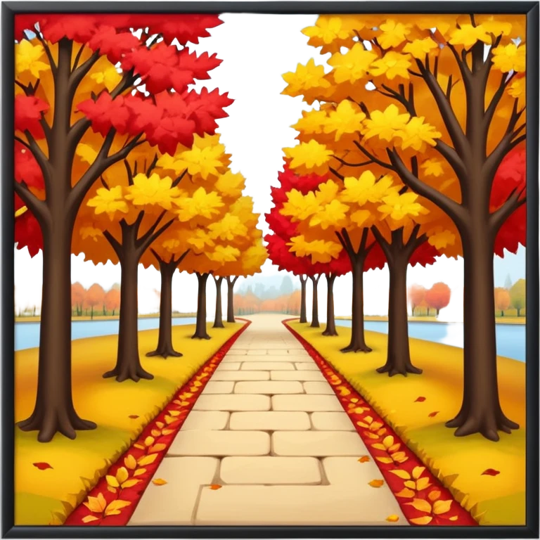 park in autumn emoji