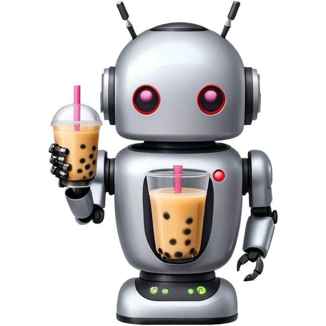 Boba tea robot emoji