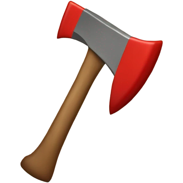 cute axe with red bow emoji