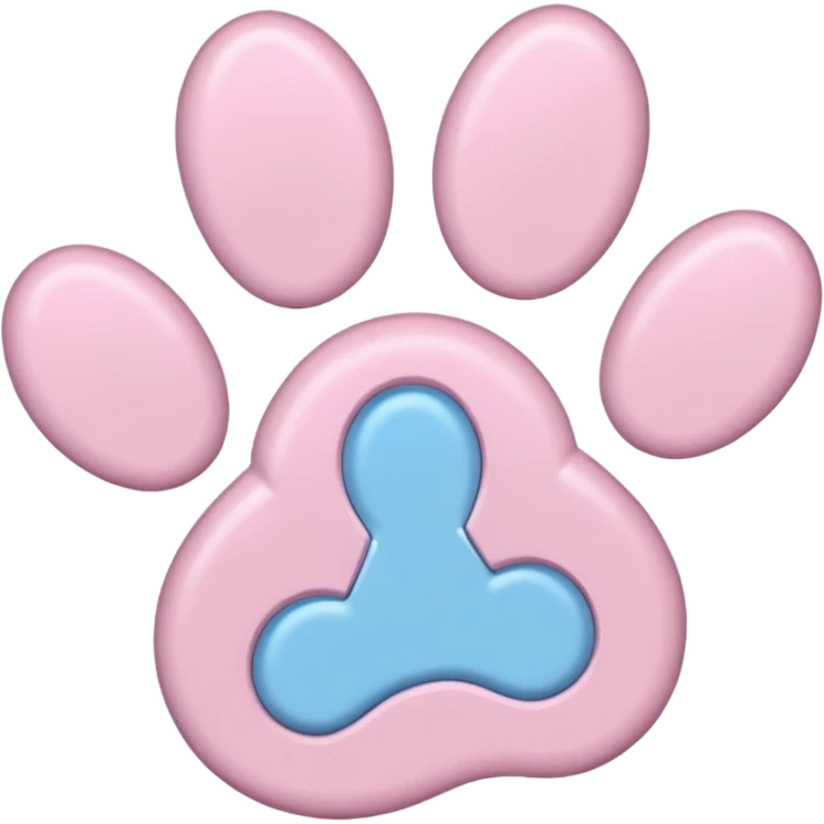 a pastel pawprint emoji