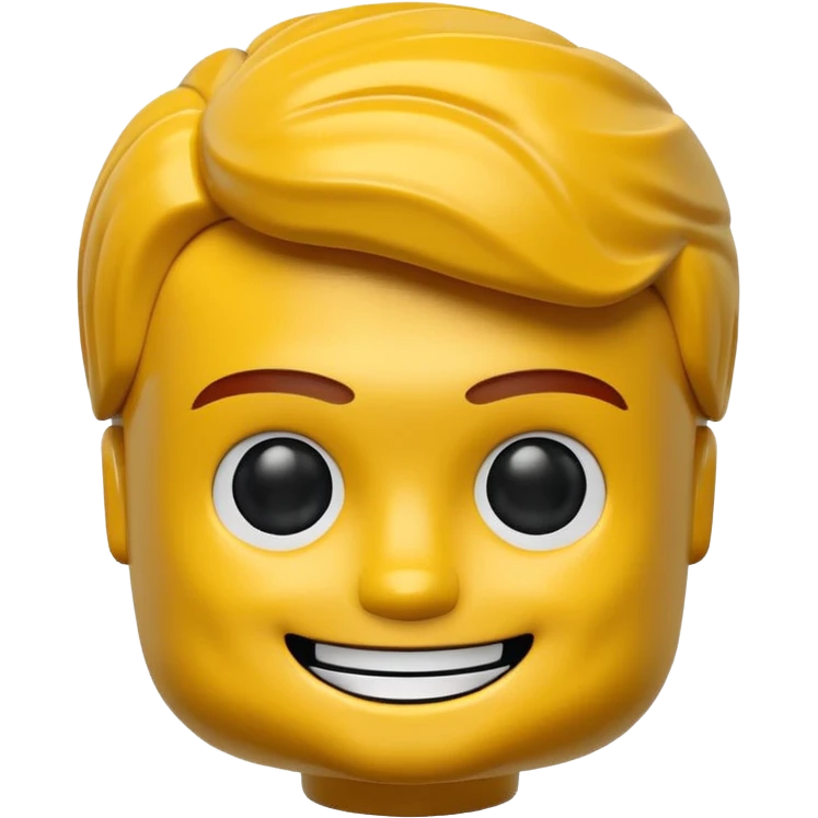 Lego boy head 3d emoji