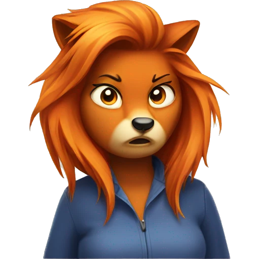 female firefox frustrated emoji