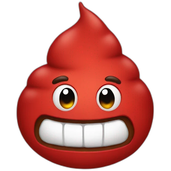 Red poop emoji emoji