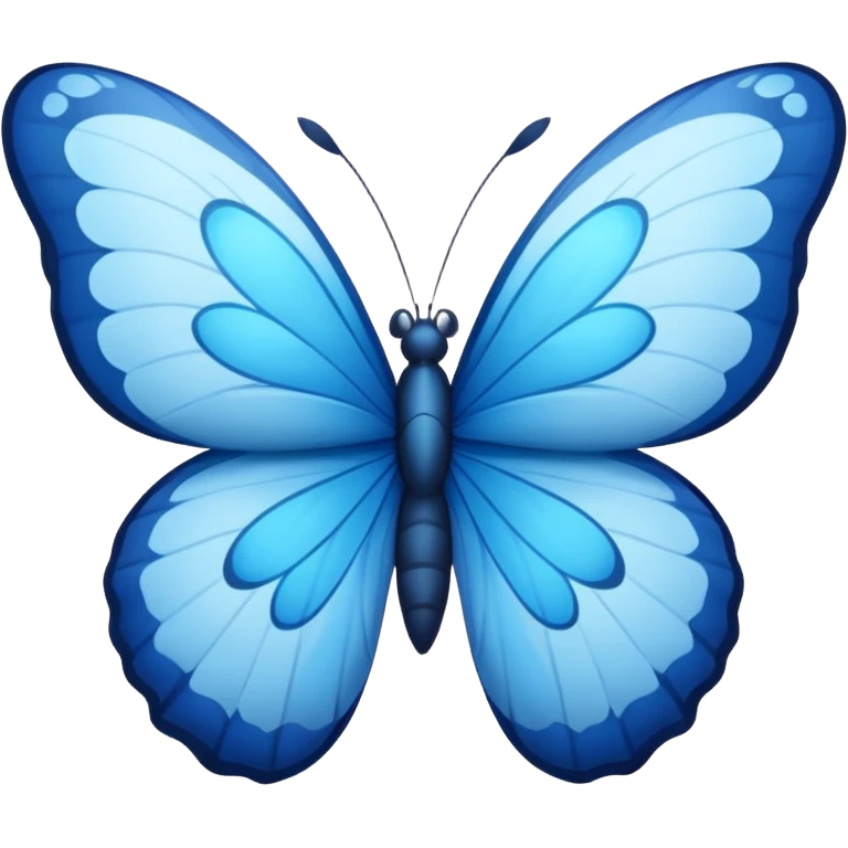 Blue butterfly with letter emoji