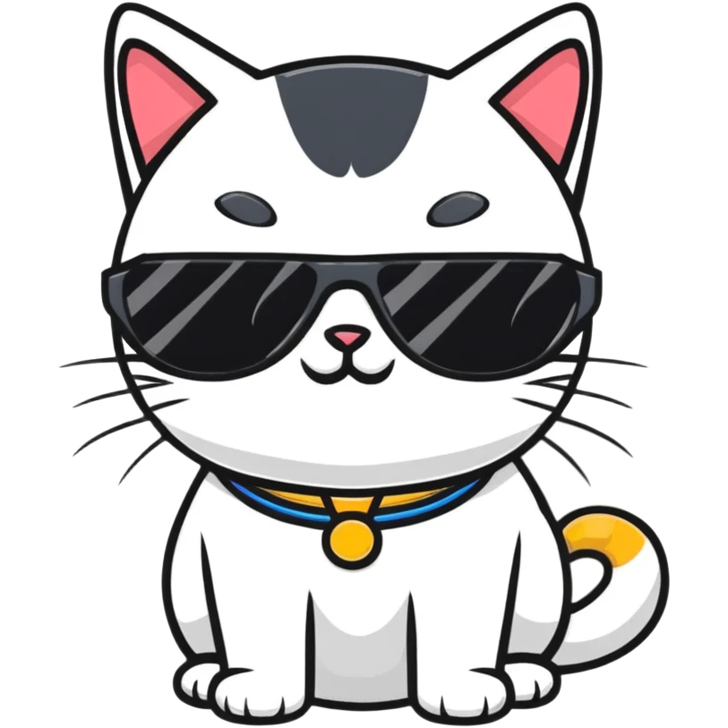 Cat with sunglasses emoji