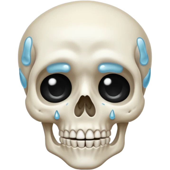 Squelette qui pleure emoji