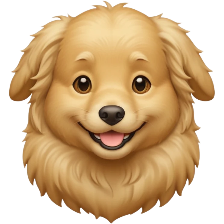 Cream coloured golden retriever emoji