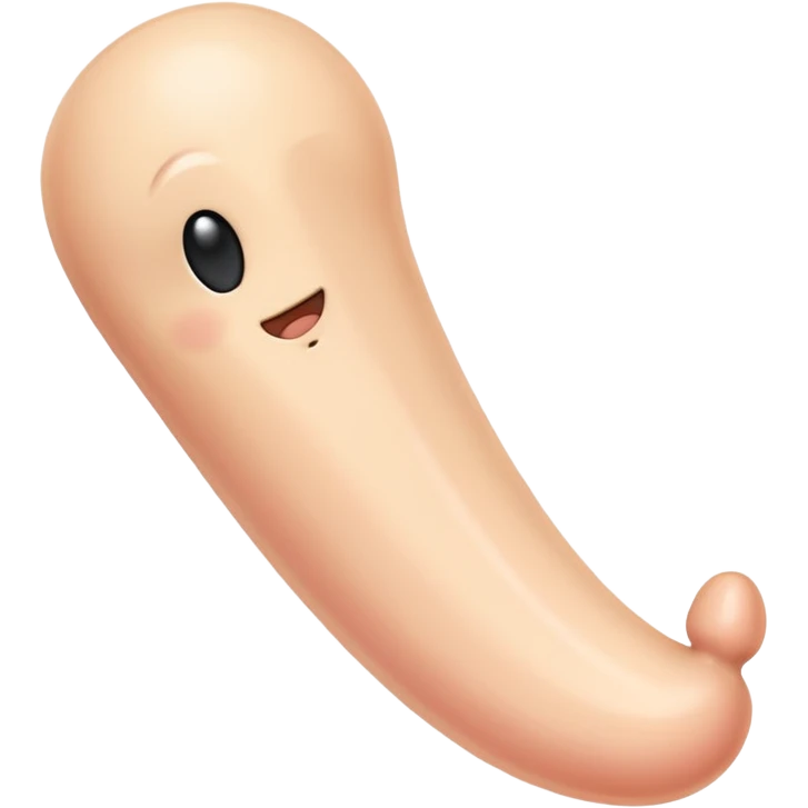 Freshly shaved smooth penis emoji
