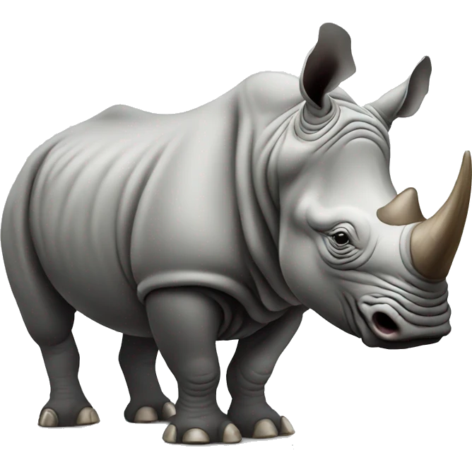 Rhino with broken horn emoji