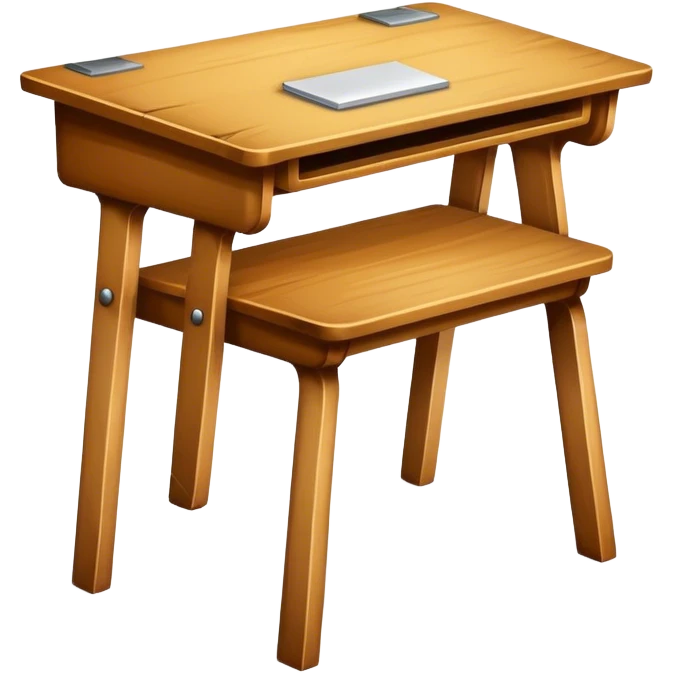 Wooden school desk emoji