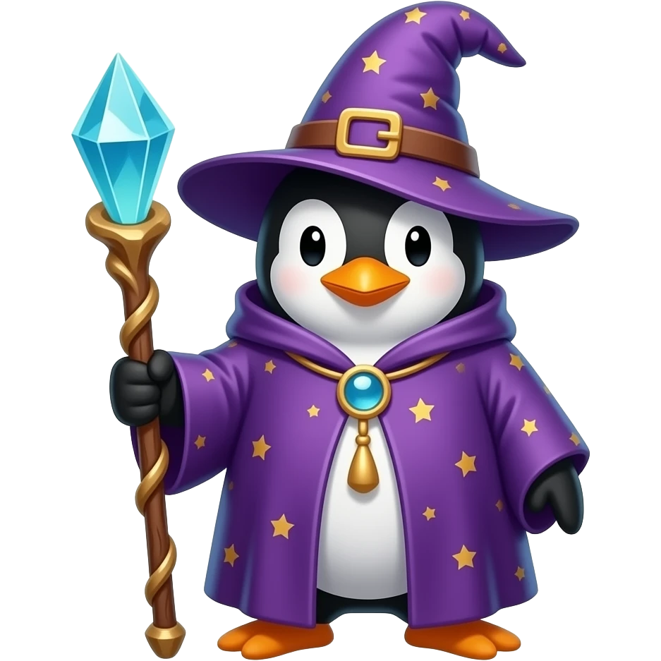 Penguin Wizard emoji