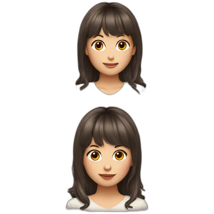 Beatrix young long hair bangs emoji