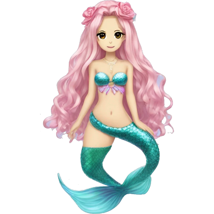 full body hime gyaru mermaid emoji