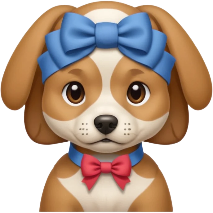 dog with head ribbon and  shirt emoji