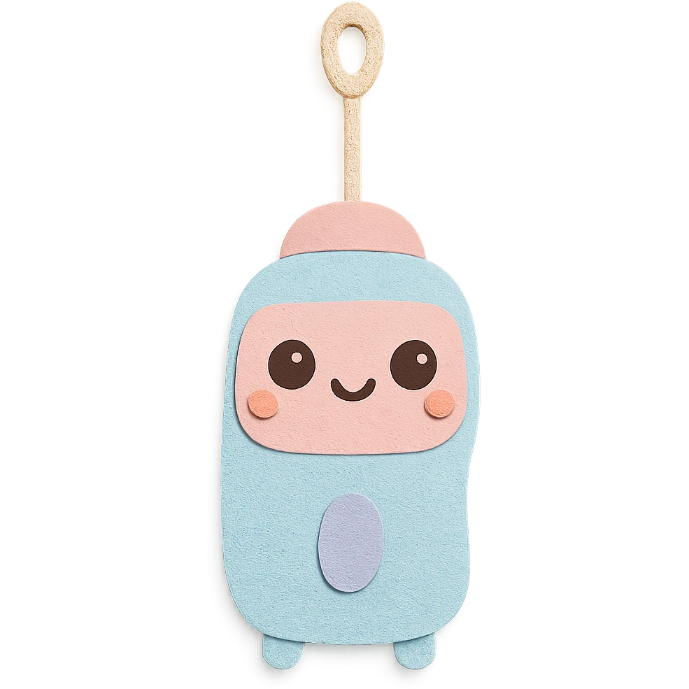 cute milk frother, full body, big round eyes, soft pastel kawaii style emoji