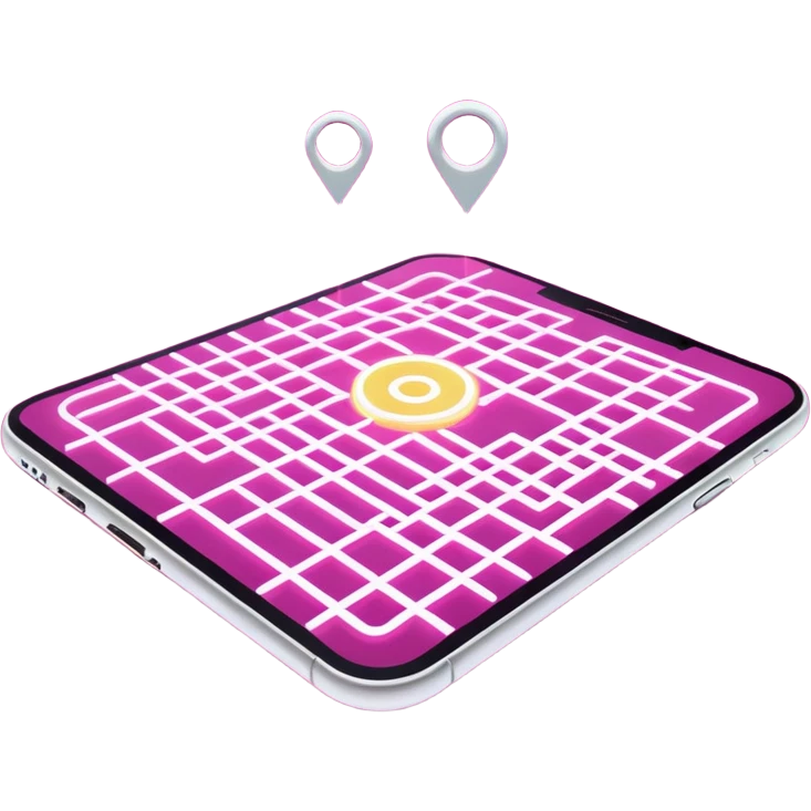mix pink of a big gps map of the lines emoji