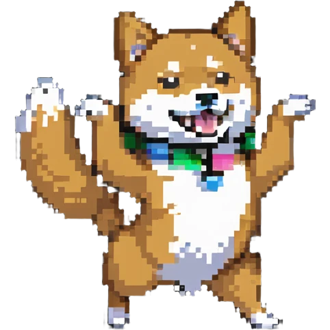 happy shiba inu dancing emoji