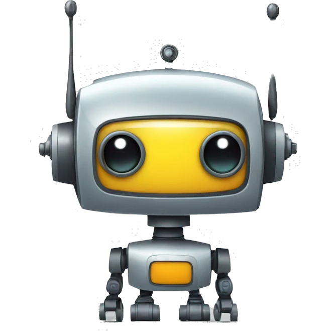 robot with an antenna on its head emoji