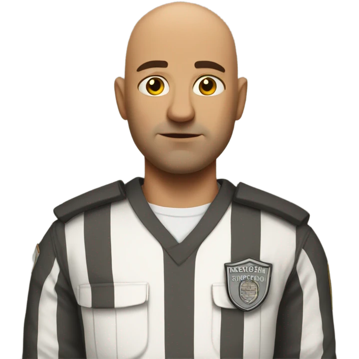 Bald man in jail emoji