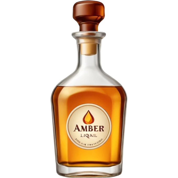 Envasado de botella de licor ocn boquilla de llenado y son logo en la botella emoji