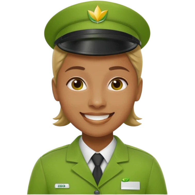 asda supermarket collegue in green uniform emoji