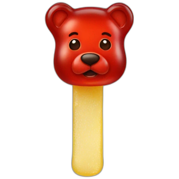 Gummy bear red emoji
