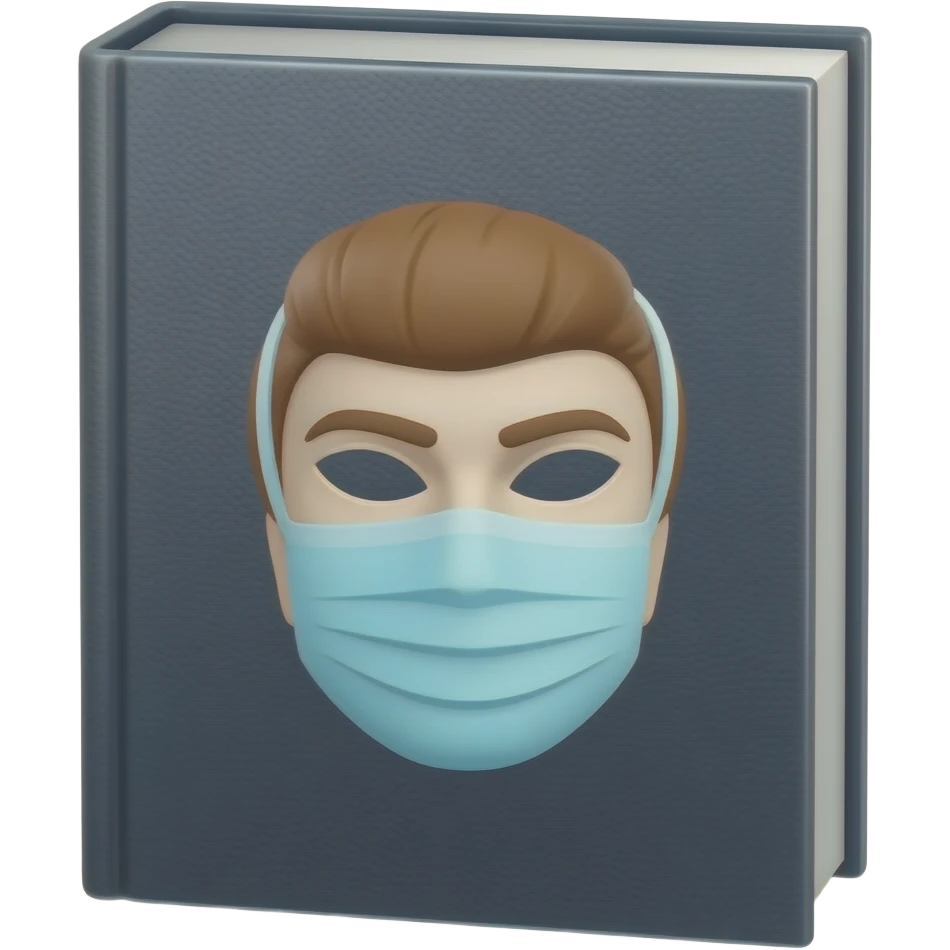 Mask lights out book emoji