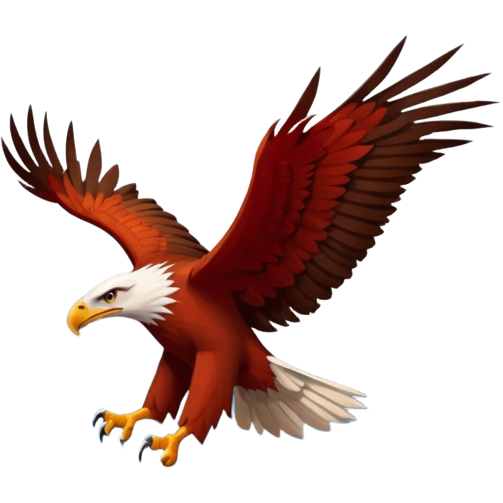 Red eagle on montains  emoji