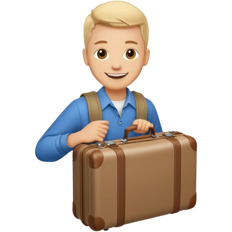 tourist with a suitcase emoji
