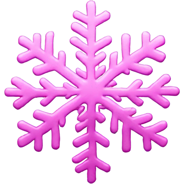 Pink snowflake emoji