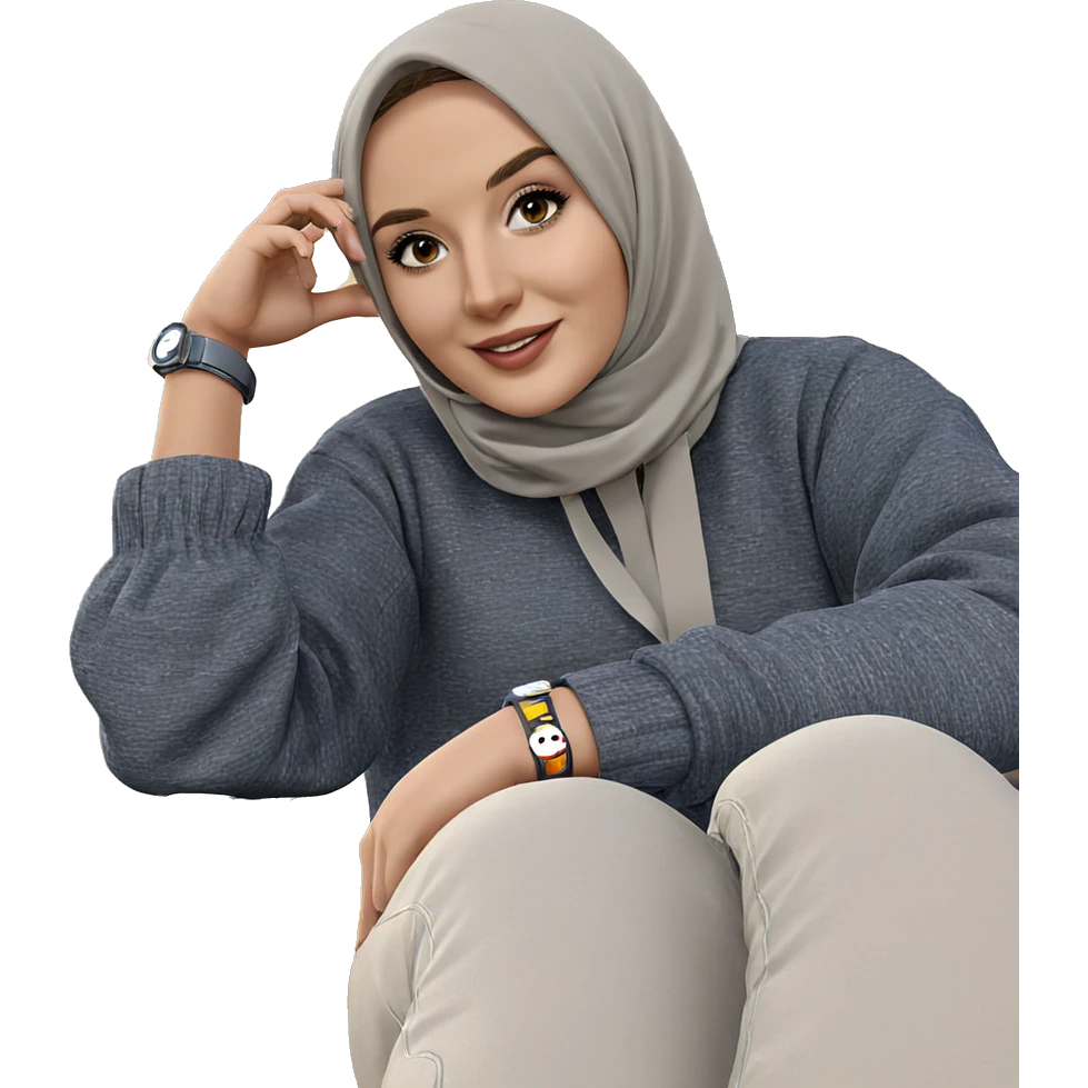 smiling girl in outdoor setting emoji