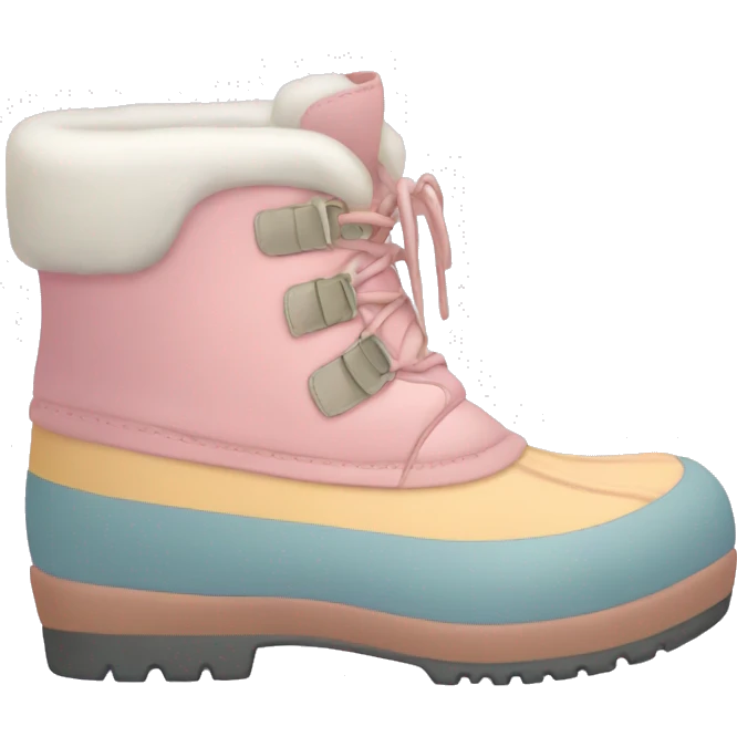 Pastel snow boots emoji