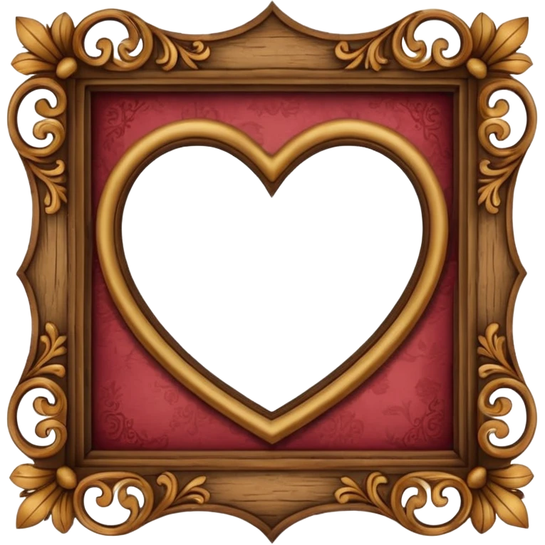 simple heart-shaped photo frame emoji