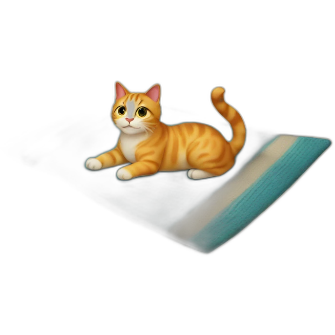 cat on a flying rug emoji