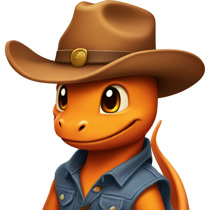 Charmander in a cowboy hat emoji