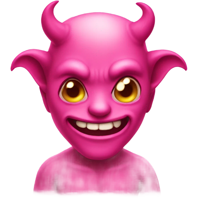 Pink cute demon emoji