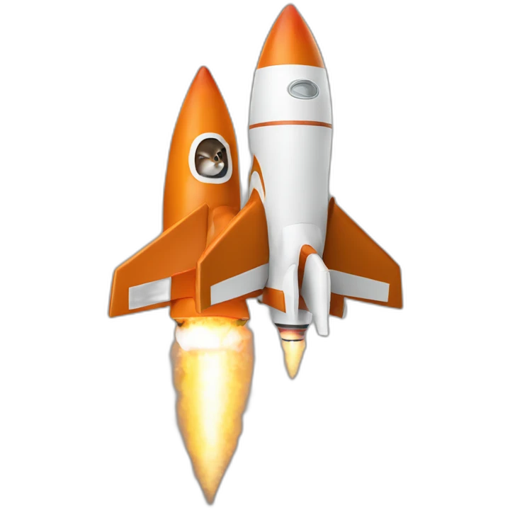 Fox on a Rocket  emoji