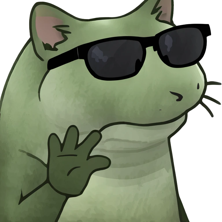 Cat with sunglasses emoji