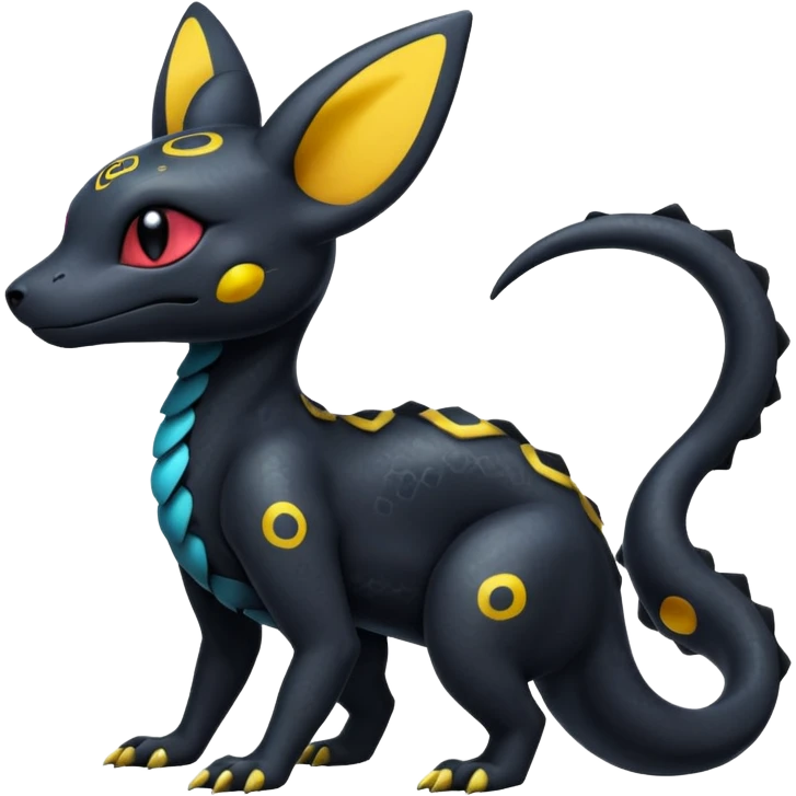 Nebulae Salandit-Umbreon-Fakémon-hybrid-creature (full body)  emoji
