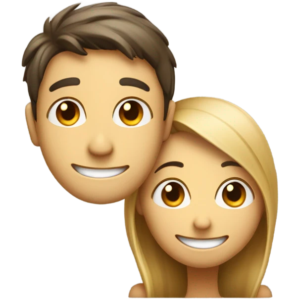 Shy face with happy face emoji
