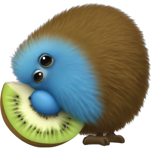 a blue kiwi emoji