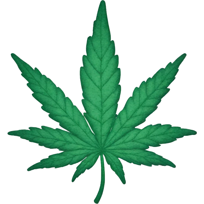 weed leaf with smoke emoji
