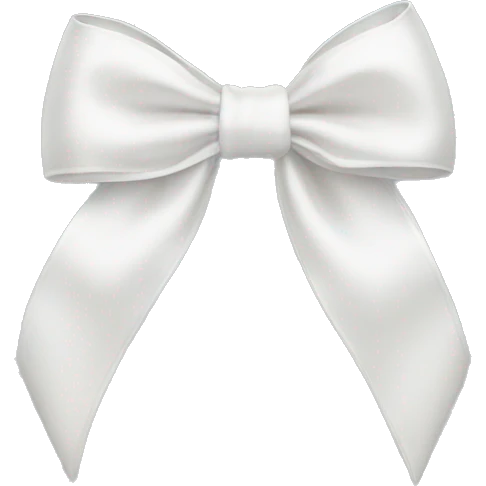 white satin bow emoji