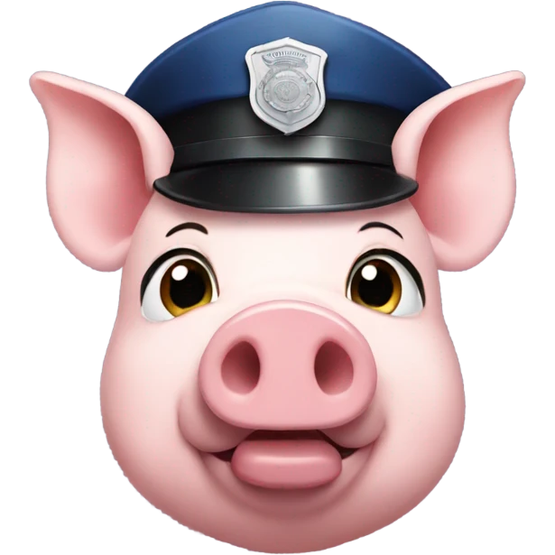 Make a pig wearing a police outfit  emoji