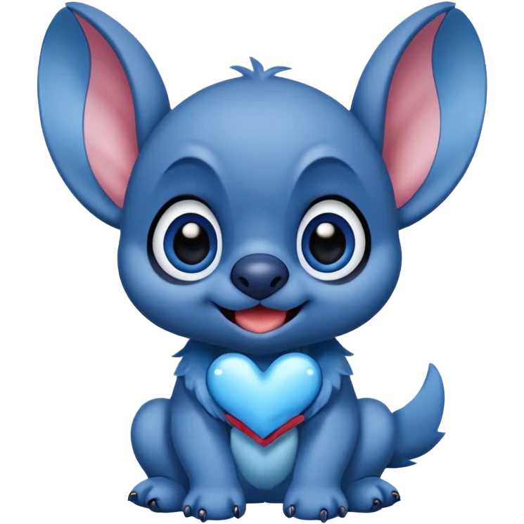 Stitch lanzando besos emoji