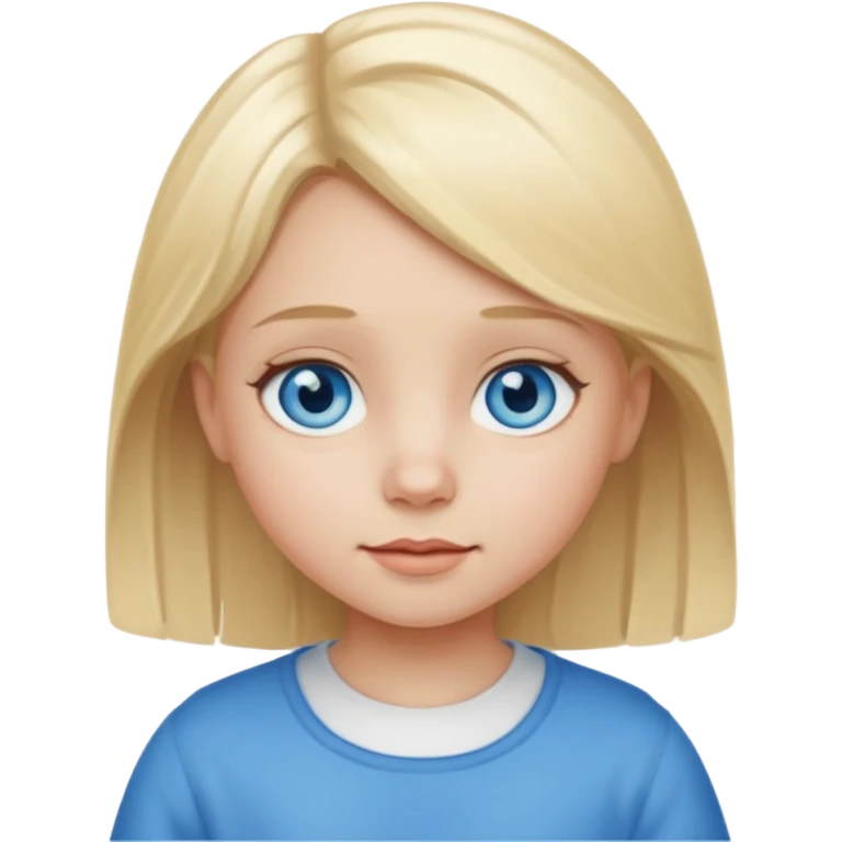мила дівчинка зі  світоим русим волоссям emoji